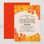 Friendsgiving Feest Thanksgiving Diner Herfst Kaart (Voorkant / Achterkant)