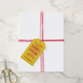 Friendsgiving Feestmaal | Rood & Geel Cadeaulabel (Met Touw)
