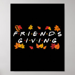 Friendsgiving Herfst Herfst Vrienden en familie Da Poster