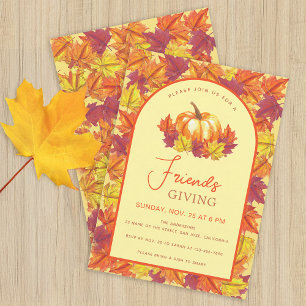 Friendsgiving Herfst Pompoen en Herfstbladeren Boo Kaart