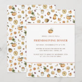 Friendsgiving Herfst Pumpkin Thanksgiving Kaart (Voorkant / Achterkant)