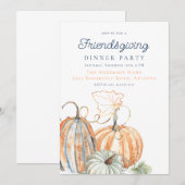 Friendsgiving Herfst Thanksgiving Dinner Party Kaart (Voorkant / Achterkant)