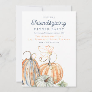 Friendsgiving Herfst Thanksgiving Dinner Party Kaart