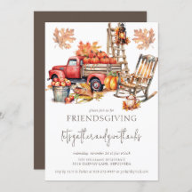 Friendsgiving herfst Waterverf Truck