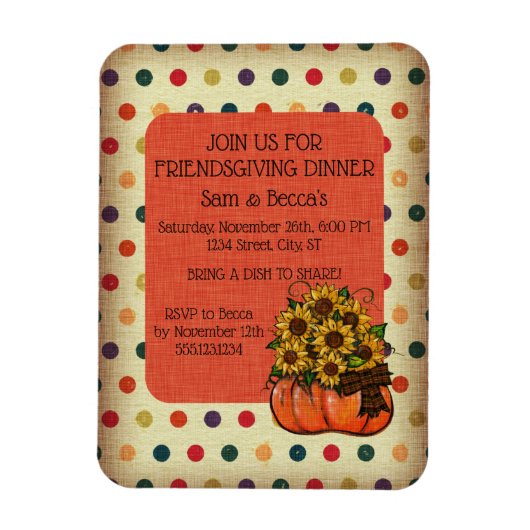 FRIENDSGIVING INVITATIE MAGNEET (Verticaal)
