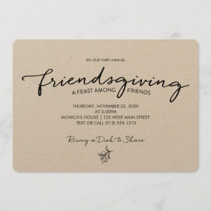 Friendsgiving Invitation Kaart