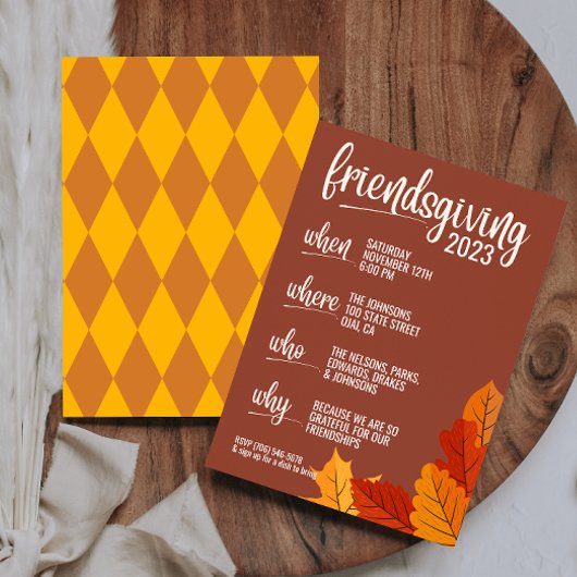 Friendsgiving Invitation Kaart