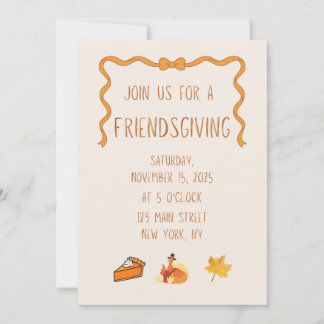 Friendsgiving Invitation Kaart