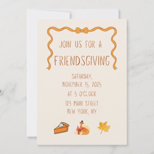 Friendsgiving Invitation Kaart (Voorkant)