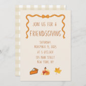 Friendsgiving Invitation Kaart (Voorkant / Achterkant)