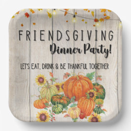 Friendsgiving papieren borden bordje