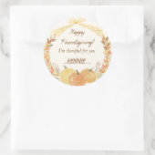 Friendsgiving Party Servies Rustiek Ronde Sticker (Tas)