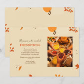 Friendsgiving Photo Thanksgiving Invitation (Devant / Derrière)