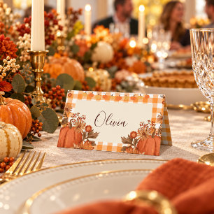 Friendsgiving Plaatskaart Thanksgiving Naamkaart
