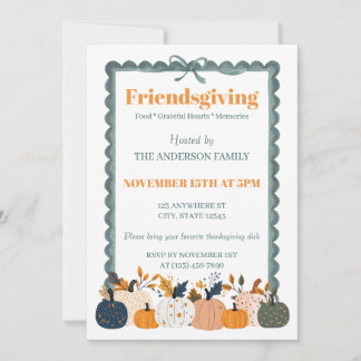 Friendsgiving Pompoen Uitnodiging