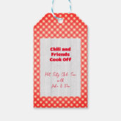 Friendsgiving Potluck Chili Cook Off Thanksgiving Cadeaulabel (Voorkant)