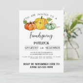 Friendsgiving Potluck Kaart (Staand voorkant)