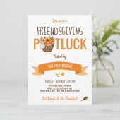 Friendsgiving Potluck Kaart (Staand voorkant)