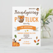 Friendsgiving Potluck Thanksgiving Invitation (Debout devant)