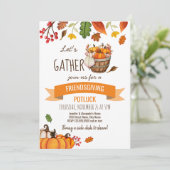 Friendsgiving Potluck uitnodiging (Staand voorkant)