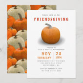 Friendsgiving Pumpkin Modern Kaart (Voorkant / Achterkant)