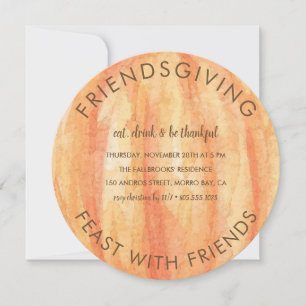 Friendsgiving Pumpkin Thanksgiving Uitnodiging