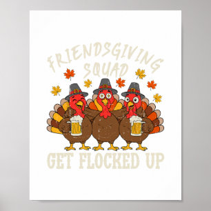 Friendsgiving Squad Kalkoen Thanksgiving Vrienden Poster