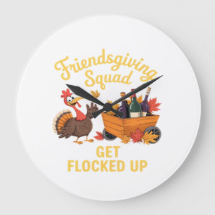 Friendsgiving Squad Krijgt Oversized T-Shirt Met S Grote Klok