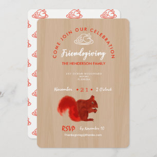 Friendsgiving Thankful Celebration Rustic Kaart