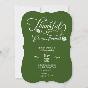Friendsgiving Thankful voor onze vrienden Typograf Kaart