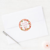 Friendsgiving Thanksgiving Diner Vakantie Ronde Sticker (Envelop)