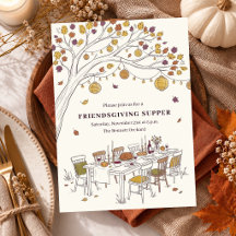 Friendsgiving Thanksgiving-dinerfeest Herfst