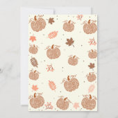 Friendsgiving Thanksgiving Dinner Fall Pompoen Kaart (Achterkant)