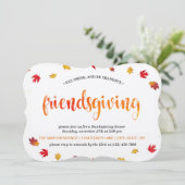 Friendsgiving Thanksgiving Dinner Kaart (Staand voorkant)