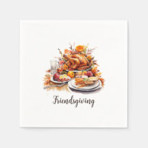 Friendsgiving Thanksgiving Dinner Servetten