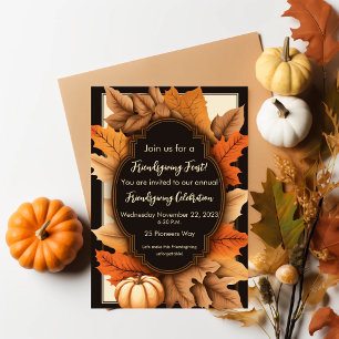 Friendsgiving Thanksgiving Fall laat rustiek Kaart