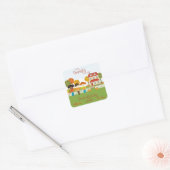 Friendsgiving Thanksgiving Feest Vierkante Sticker (Envelop)