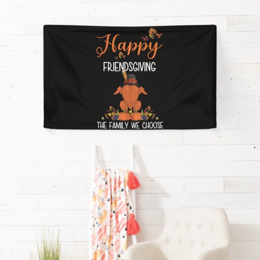 Friendsgiving Thanksgiving Het gezin dat we kiezen Spandoek (Insitu)