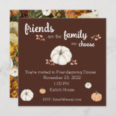 Friendsgiving Thanksgiving Kaart (Voorkant / Achterkant)