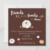 Friendsgiving Thanksgiving Kaart (Voorkant)