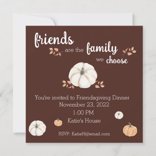 Friendsgiving Thanksgiving Kaart (Voorkant)