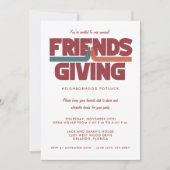 Friendsgiving Thanksgiving Potluck Invitation Kaart (Voorkant)