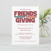 Friendsgiving Thanksgiving Potluck Invitation Kaart (Staand voorkant)