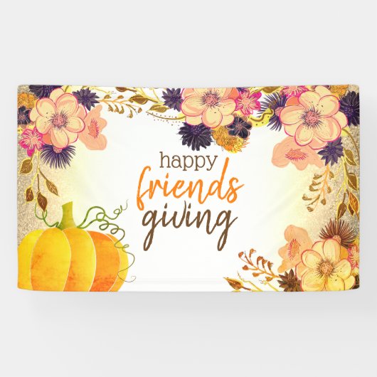 Friendsgiving-Thanksgiving Spandoek (Horizontaal)