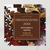 Friendsgiving Thanksgiving Uitnodiging (Voorkant / Achterkant)