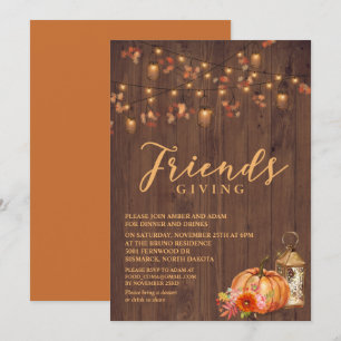 Friendsgiving Thanksgiving-vakantie uitnodiging