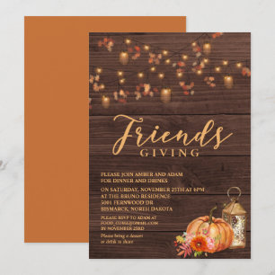 Friendsgiving Thanksgiving-vakantie uitnodiging