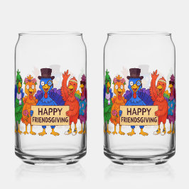 Friendsgiving Turkey Soda Glass Blikvorm Glas