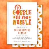 Friendsgiving Uitnodiging Gobble Til You Wobble