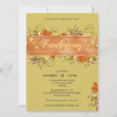 Friendsgiving Waterverf Rustic Greenery Leaves Kaart (Voorkant)